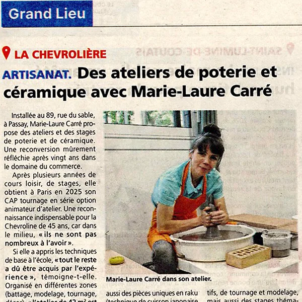 Article dans le Courrier du pays de Retz