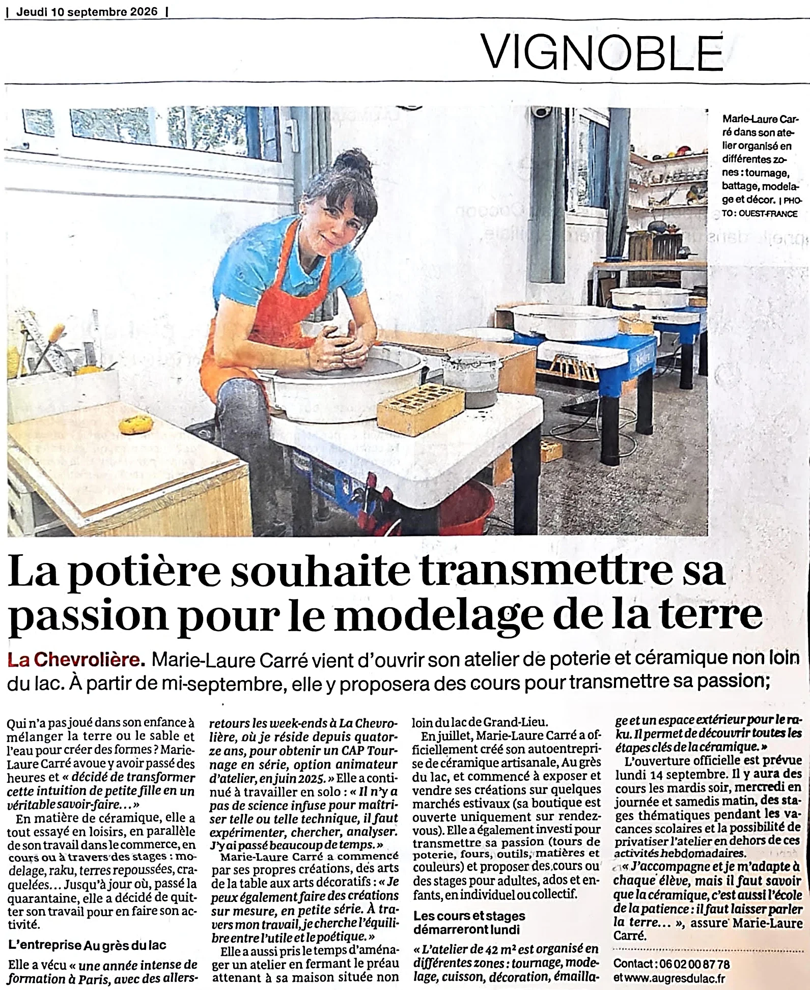 Article OUEST-FRANCE 10-10-2026